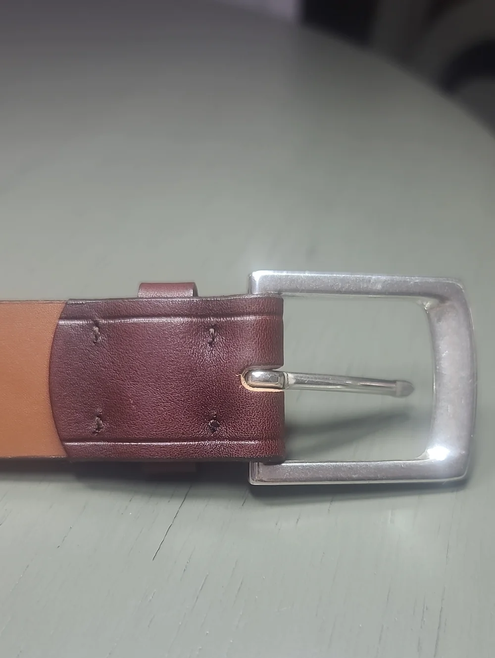 Untuckit Men's Brown Leather Belt - Classic Casual Style Size 34
